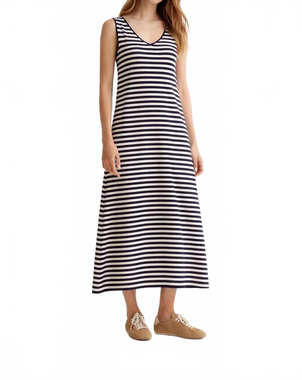 NEW COMPANIA FANTASTICA riviera midi dress in navy